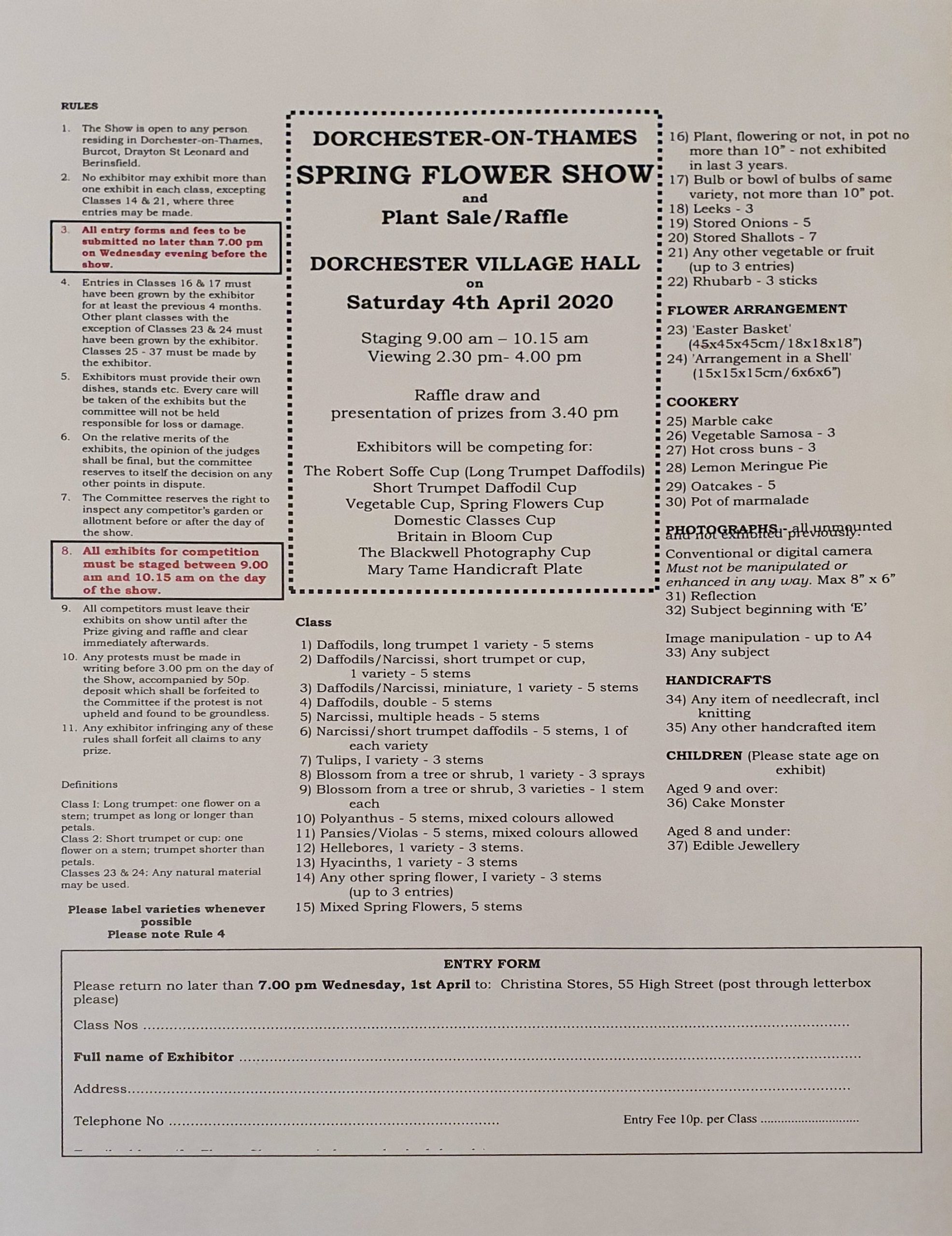 Flower Show Spring 2020